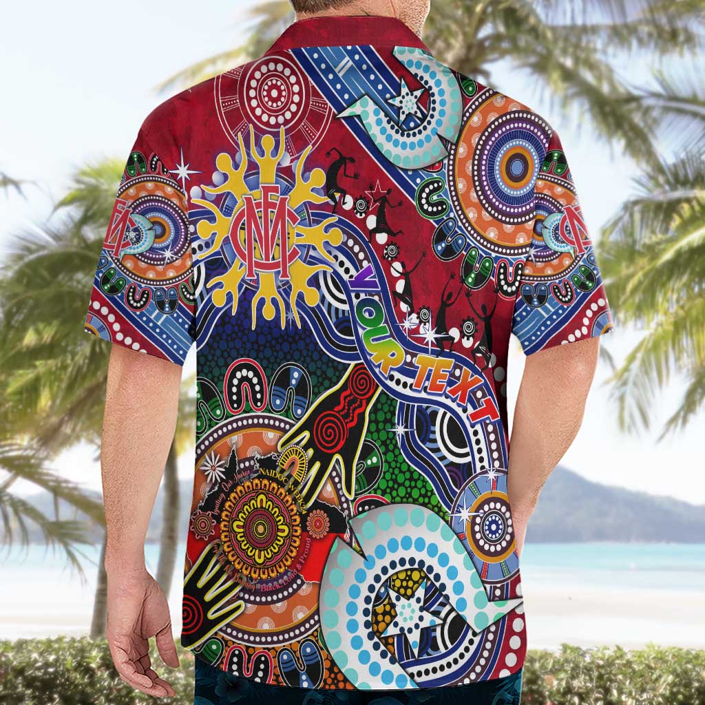 Custom NAIDOC Week 2024 Melbourne Demons Hawaiian Shirt Australia Aboriginal Dot Painting