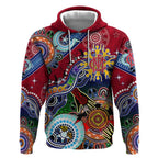 Custom NAIDOC Week 2024 Melbourne Demons Hoodie Australia Aboriginal Dot Painting