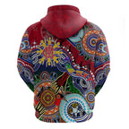 Custom NAIDOC Week 2024 Melbourne Demons Hoodie Australia Aboriginal Dot Painting
