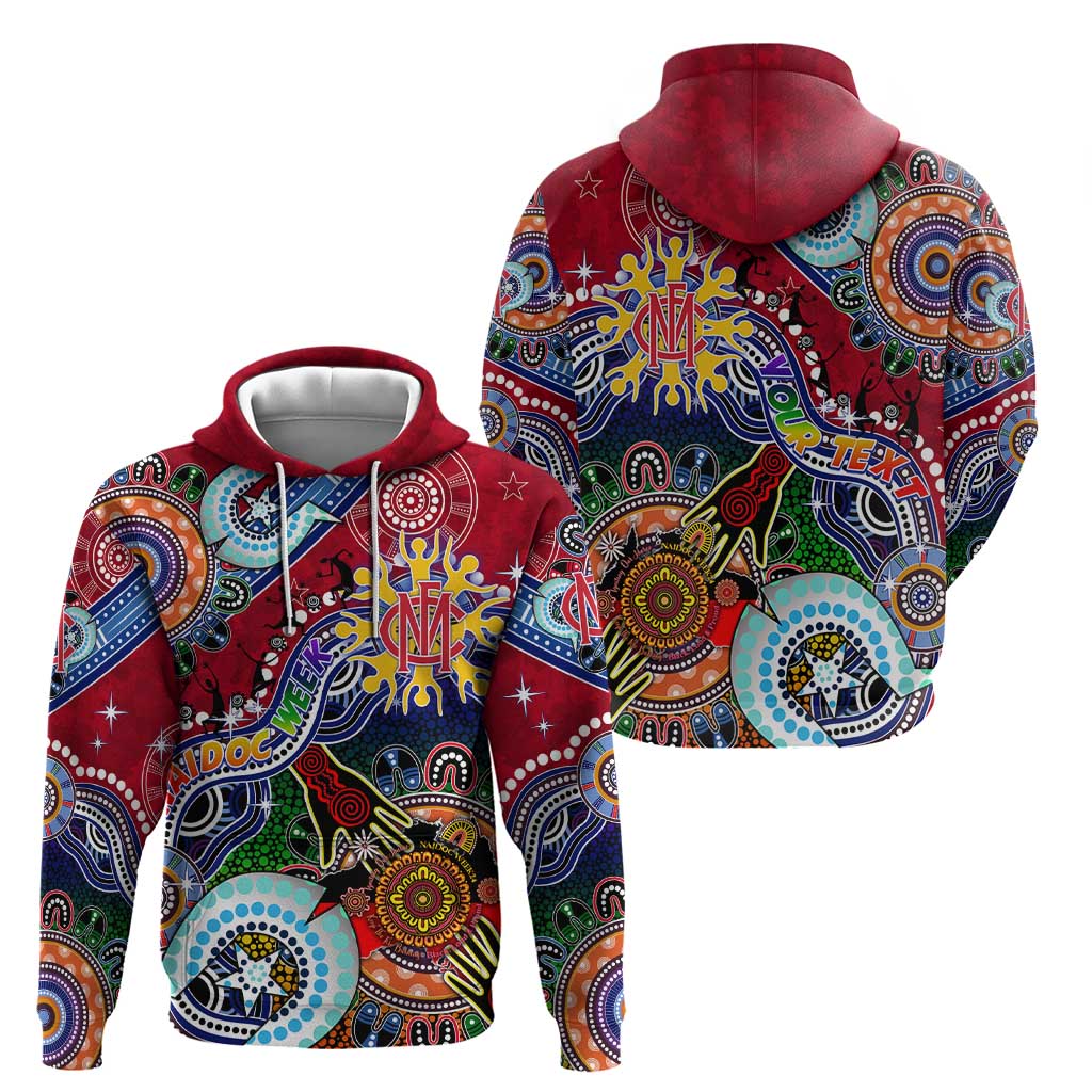 Custom NAIDOC Week 2024 Melbourne Demons Hoodie Australia Aboriginal Dot Painting