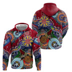 Custom NAIDOC Week 2024 Melbourne Demons Hoodie Australia Aboriginal Dot Painting