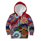 Custom NAIDOC Week 2024 Melbourne Demons Kid Hoodie Australia Aboriginal Dot Painting