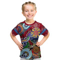 Custom NAIDOC Week 2024 Melbourne Demons Kid T Shirt Australia Aboriginal Dot Painting