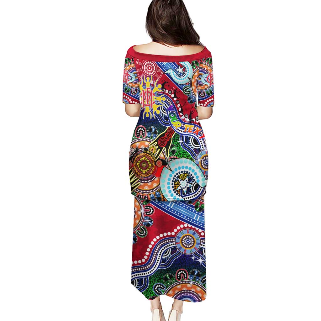 Custom NAIDOC Week 2024 Melbourne Demons Puletasi Australia Aboriginal Dot Painting