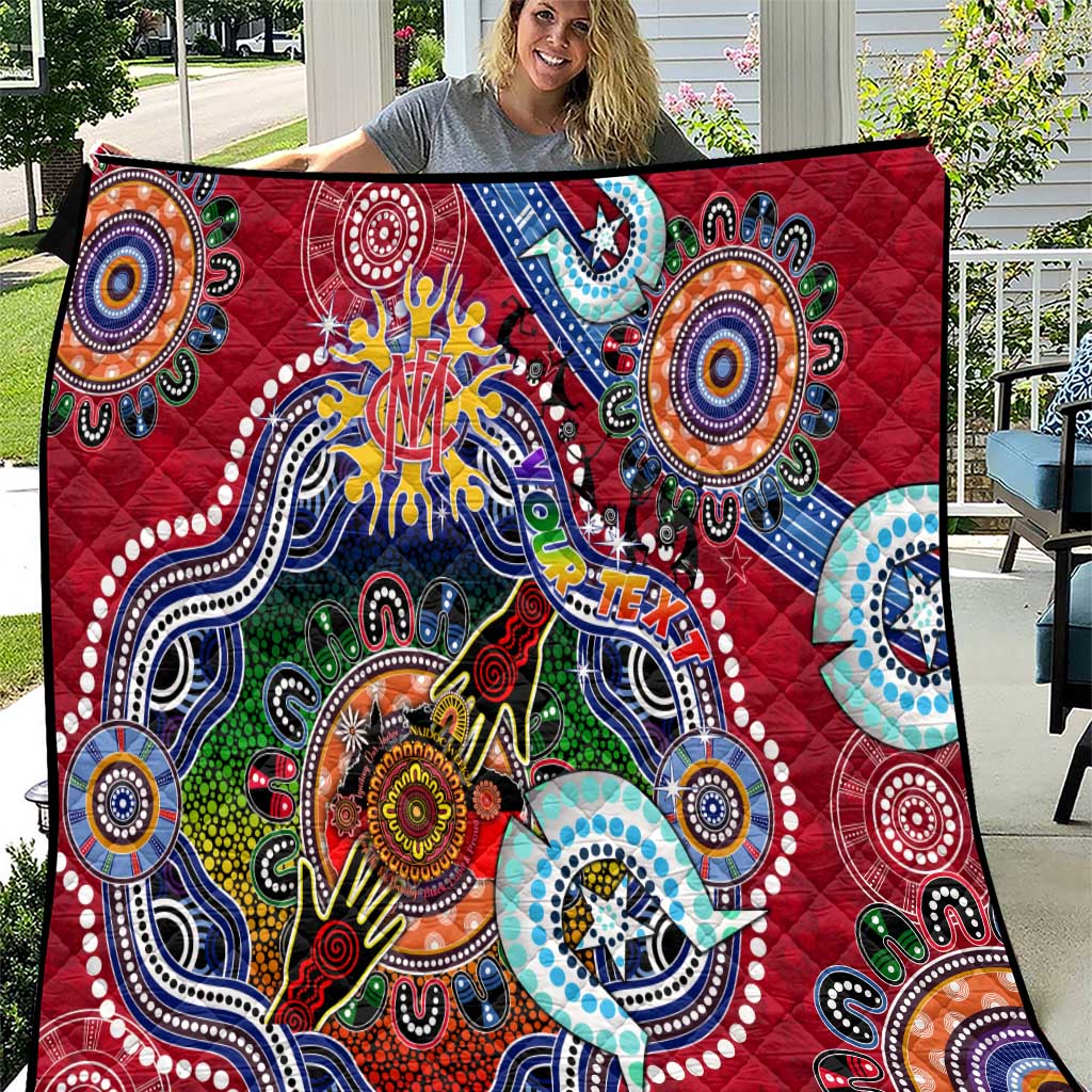 Custom NAIDOC Week 2024 Melbourne Demons Quilt Australia Aboriginal Dot Painting