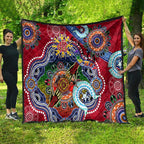 Custom NAIDOC Week 2024 Melbourne Demons Quilt Australia Aboriginal Dot Painting
