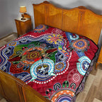 Custom NAIDOC Week 2024 Melbourne Demons Quilt Australia Aboriginal Dot Painting