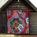 Custom NAIDOC Week 2024 Melbourne Demons Quilt Australia Aboriginal Dot Painting