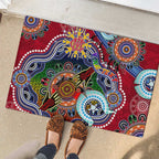 Custom NAIDOC Week 2024 Melbourne Demons Rubber Doormat Australia Aboriginal Dot Painting