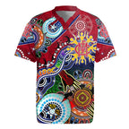 Custom NAIDOC Week 2024 Melbourne Demons Rugby Jersey Australia Aboriginal Dot Painting