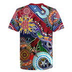 Custom NAIDOC Week 2024 Melbourne Demons Rugby Jersey Australia Aboriginal Dot Painting