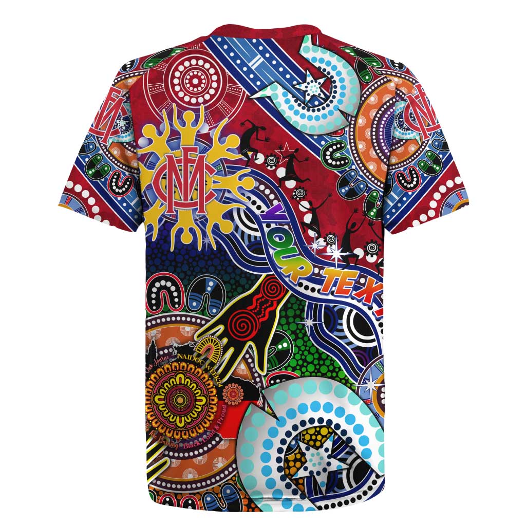 Custom NAIDOC Week 2024 Melbourne Demons Rugby Jersey Australia Aboriginal Dot Painting