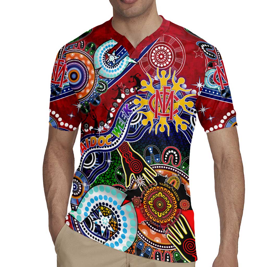 Custom NAIDOC Week 2024 Melbourne Demons Rugby Jersey Australia Aboriginal Dot Painting