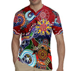 Custom NAIDOC Week 2024 Melbourne Demons Rugby Jersey Australia Aboriginal Dot Painting