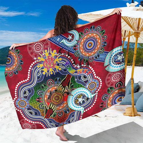 Custom NAIDOC Week 2024 Melbourne Demons Sarong Australia Aboriginal Dot Painting