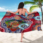 Custom NAIDOC Week 2024 Melbourne Demons Sarong Australia Aboriginal Dot Painting