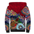 Custom NAIDOC Week 2024 Melbourne Demons Sherpa Hoodie Australia Aboriginal Dot Painting