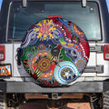 Custom NAIDOC Week 2024 Melbourne Demons Spare Tire Cover Australia Aboriginal Dot Painting