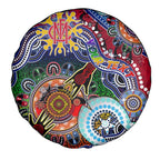 Custom NAIDOC Week 2024 Melbourne Demons Spare Tire Cover Australia Aboriginal Dot Painting