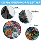Custom NAIDOC Week 2024 Melbourne Demons Spare Tire Cover Australia Aboriginal Dot Painting