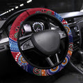 NAIDOC Week 2024 Melbourne Demons Steering Wheel Cover Australia Aboriginal Dot Painting