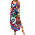 Custom NAIDOC Week 2024 Melbourne Demons Summer Maxi Dress Australia Aboriginal Dot Painting