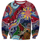 Custom NAIDOC Week 2024 Melbourne Demons Sweatshirt Australia Aboriginal Dot Painting