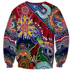 Custom NAIDOC Week 2024 Melbourne Demons Sweatshirt Australia Aboriginal Dot Painting