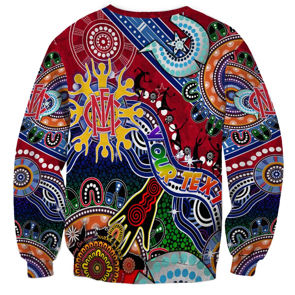 Custom NAIDOC Week 2024 Melbourne Demons Sweatshirt Australia Aboriginal Dot Painting