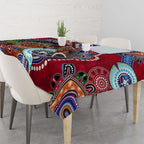 Custom NAIDOC Week 2024 Melbourne Demons Tablecloth Australia Aboriginal Dot Painting