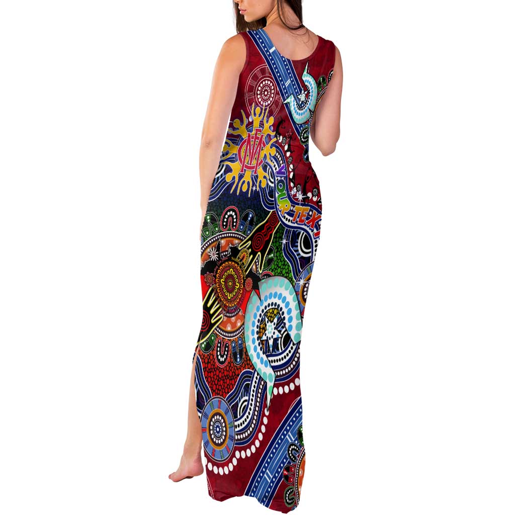 Custom NAIDOC Week 2024 Melbourne Demons Tank Maxi Dress Australia Aboriginal Dot Painting