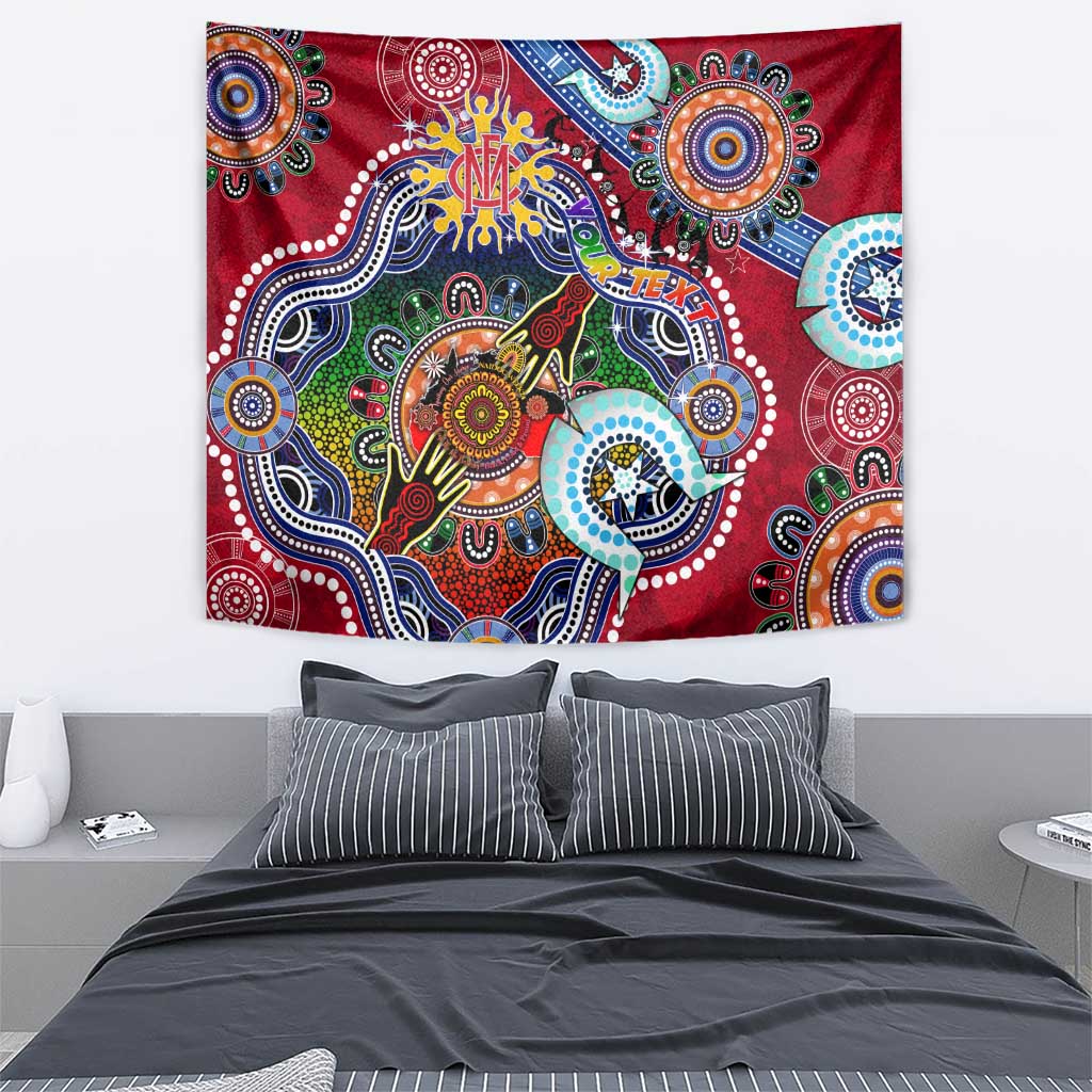 Custom NAIDOC Week 2024 Melbourne Demons Tapestry Australia Aboriginal Dot Painting