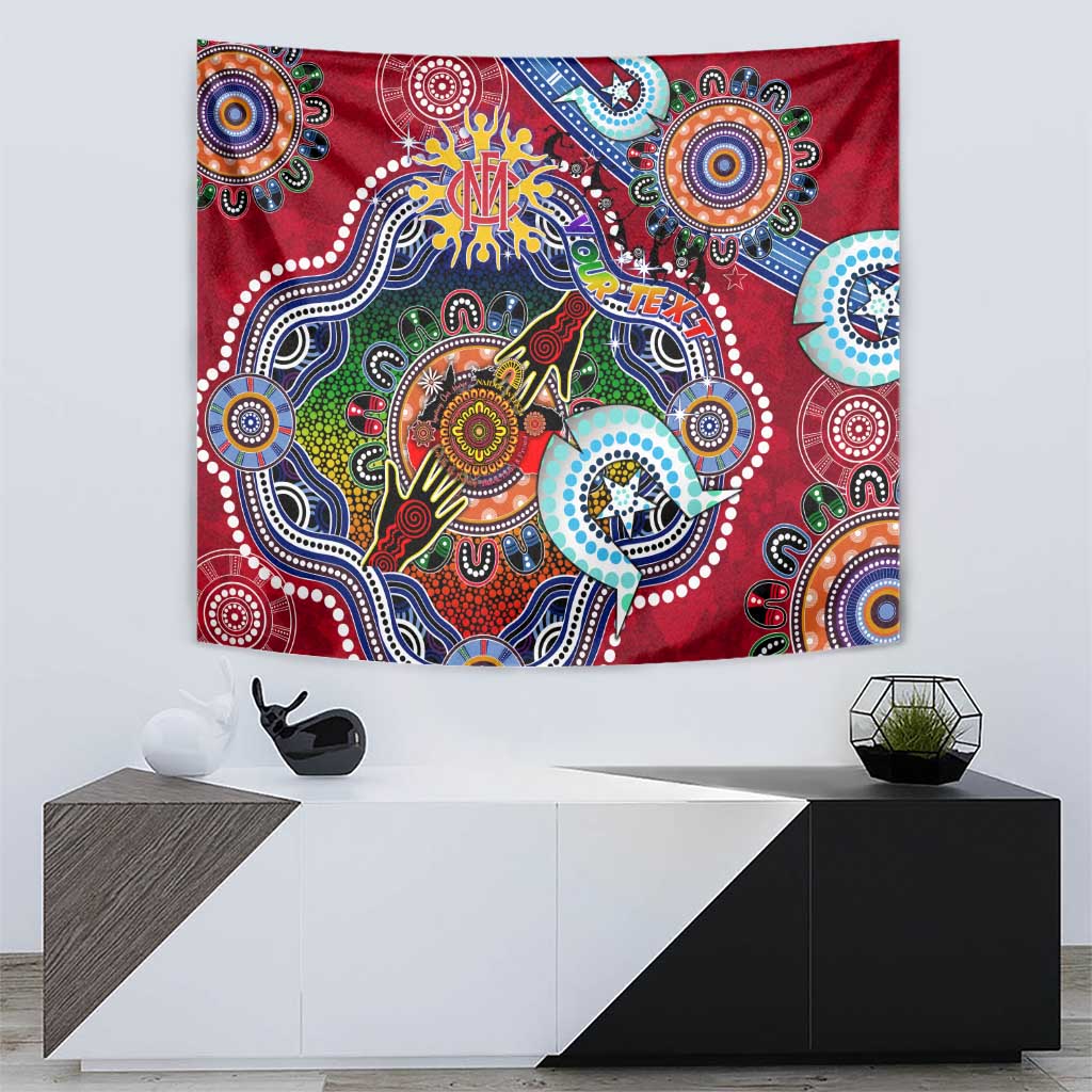 Custom NAIDOC Week 2024 Melbourne Demons Tapestry Australia Aboriginal Dot Painting