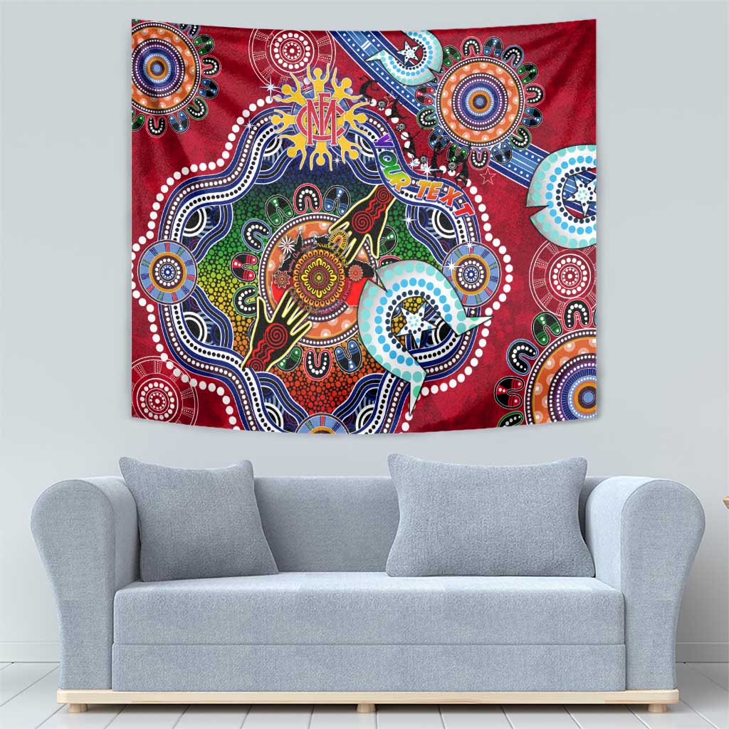 Custom NAIDOC Week 2024 Melbourne Demons Tapestry Australia Aboriginal Dot Painting