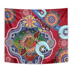 Custom NAIDOC Week 2024 Melbourne Demons Tapestry Australia Aboriginal Dot Painting