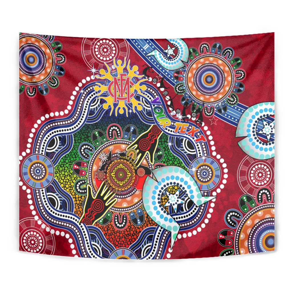 Custom NAIDOC Week 2024 Melbourne Demons Tapestry Australia Aboriginal Dot Painting