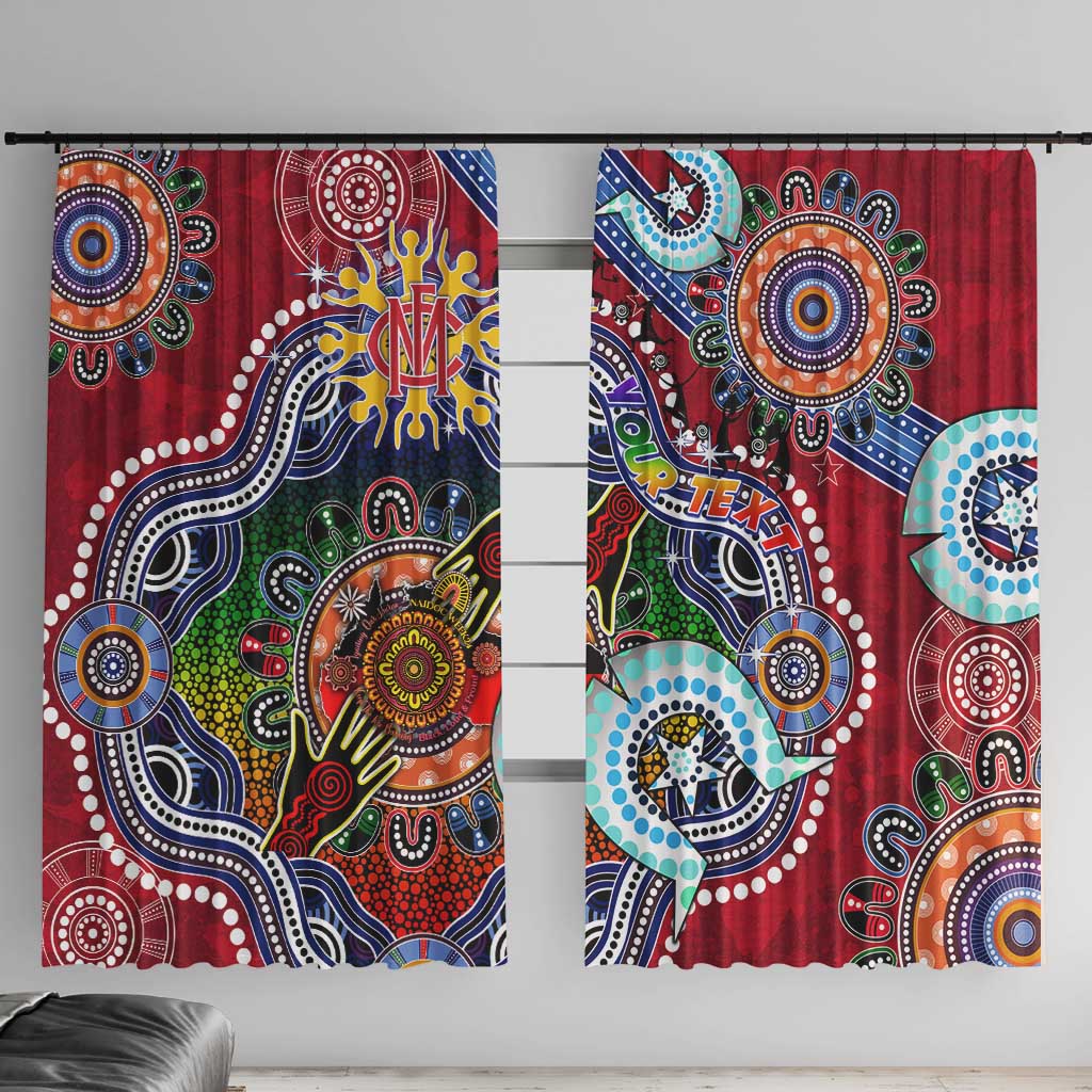 Custom NAIDOC Week 2024 Melbourne Demons Window Curtain Australia Aboriginal Dot Painting