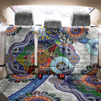 Custom NAIDOC Week 2024 North Melbourne Kangaroos Back Car Seat Cover Australia Aboriginal Dot Painting
