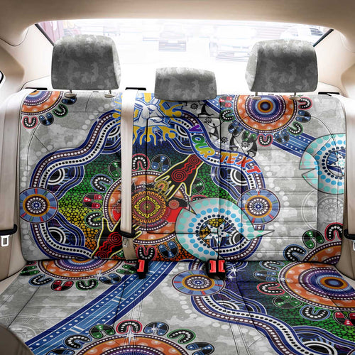 Custom NAIDOC Week 2024 North Melbourne Kangaroos Back Car Seat Cover Australia Aboriginal Dot Painting