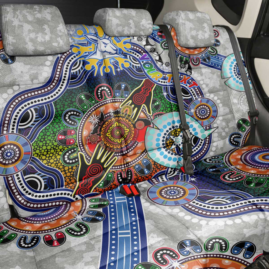 Custom NAIDOC Week 2024 North Melbourne Kangaroos Back Car Seat Cover Australia Aboriginal Dot Painting