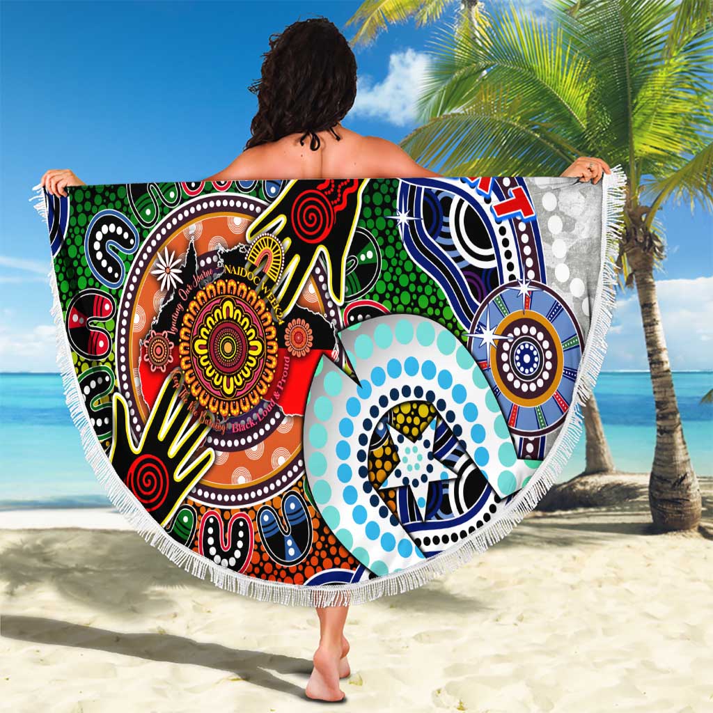 Custom NAIDOC Week 2024 North Melbourne Kangaroos Beach Blanket Australia Aboriginal Dot Painting