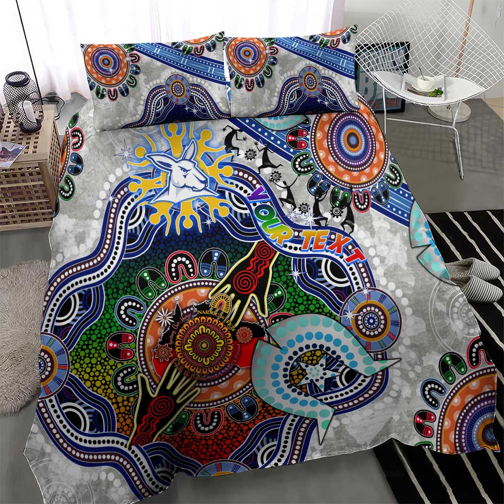 Custom NAIDOC Week 2024 North Melbourne Kangaroos Bedding Set Australia Aboriginal Dot Painting