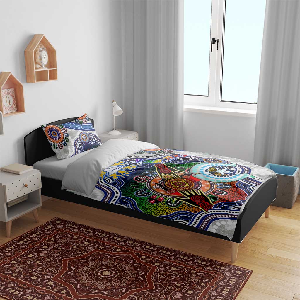 Custom NAIDOC Week 2024 North Melbourne Kangaroos Bedding Set Australia Aboriginal Dot Painting
