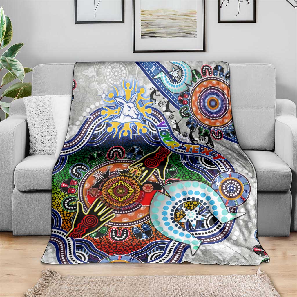Custom NAIDOC Week 2024 North Melbourne Kangaroos Blanket Australia Aboriginal Dot Painting