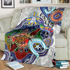 Custom NAIDOC Week 2024 North Melbourne Kangaroos Blanket Australia Aboriginal Dot Painting