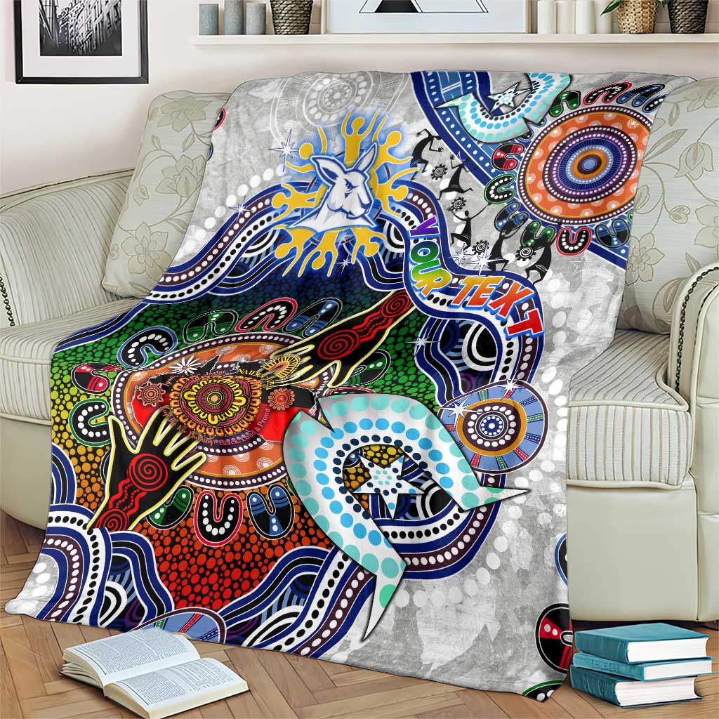 Custom NAIDOC Week 2024 North Melbourne Kangaroos Blanket Australia Aboriginal Dot Painting