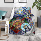 Custom NAIDOC Week 2024 North Melbourne Kangaroos Blanket Australia Aboriginal Dot Painting