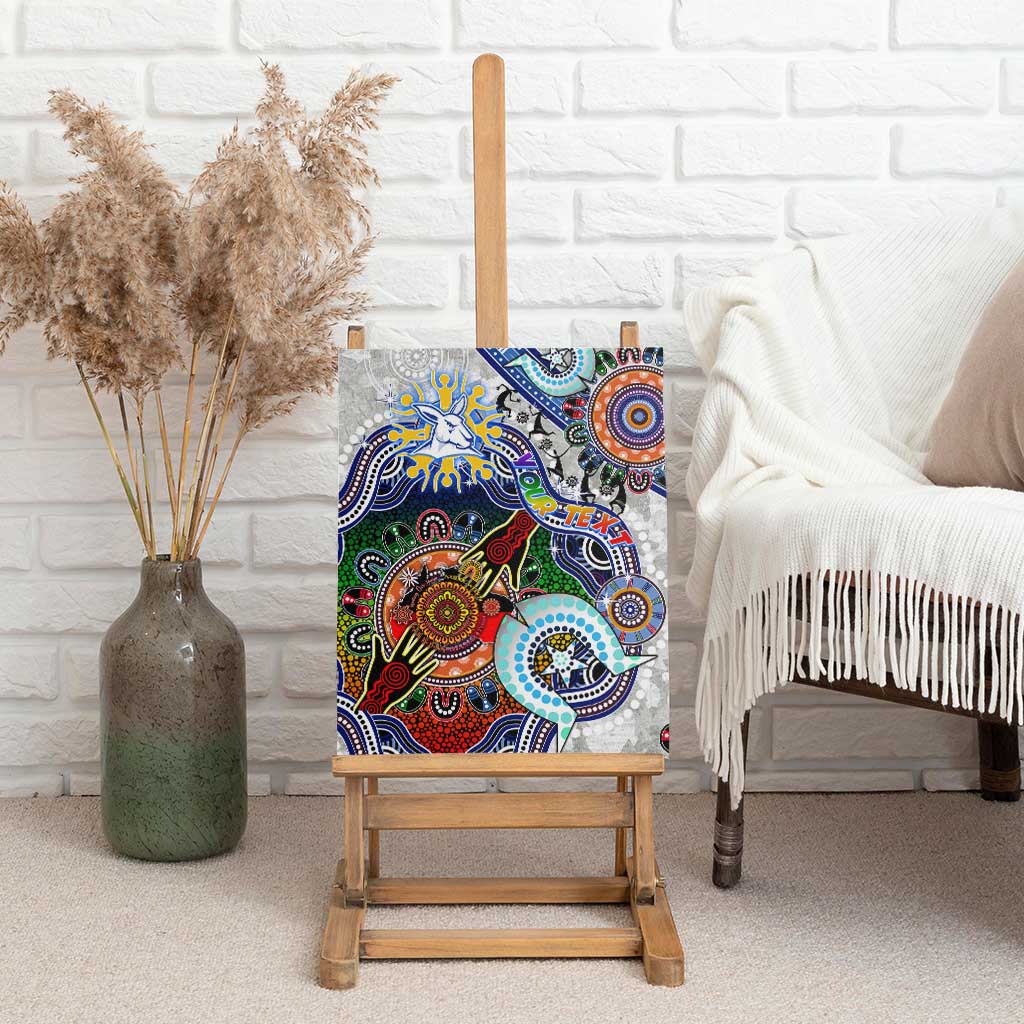 Custom NAIDOC Week 2024 North Melbourne Kangaroos Canvas Wall Art Australia Aboriginal Dot Painting
