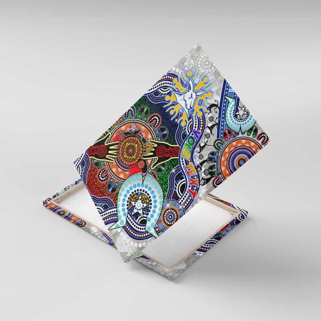 Custom NAIDOC Week 2024 North Melbourne Kangaroos Canvas Wall Art Australia Aboriginal Dot Painting