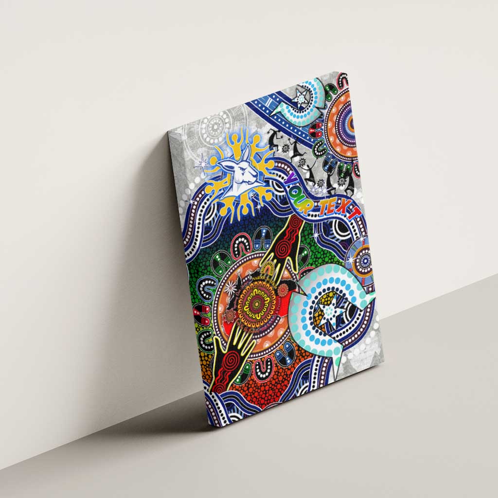 Custom NAIDOC Week 2024 North Melbourne Kangaroos Canvas Wall Art Australia Aboriginal Dot Painting